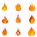 Different Fire Flames Icon Set